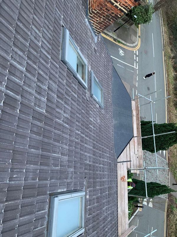 Roof area recorded during a site visit