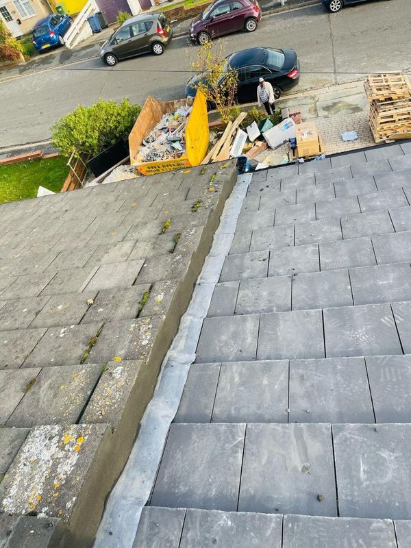 Detail of a finished roof slope